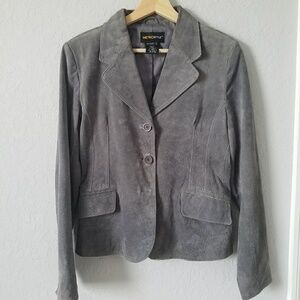 Metrostyle 100% leather blazer